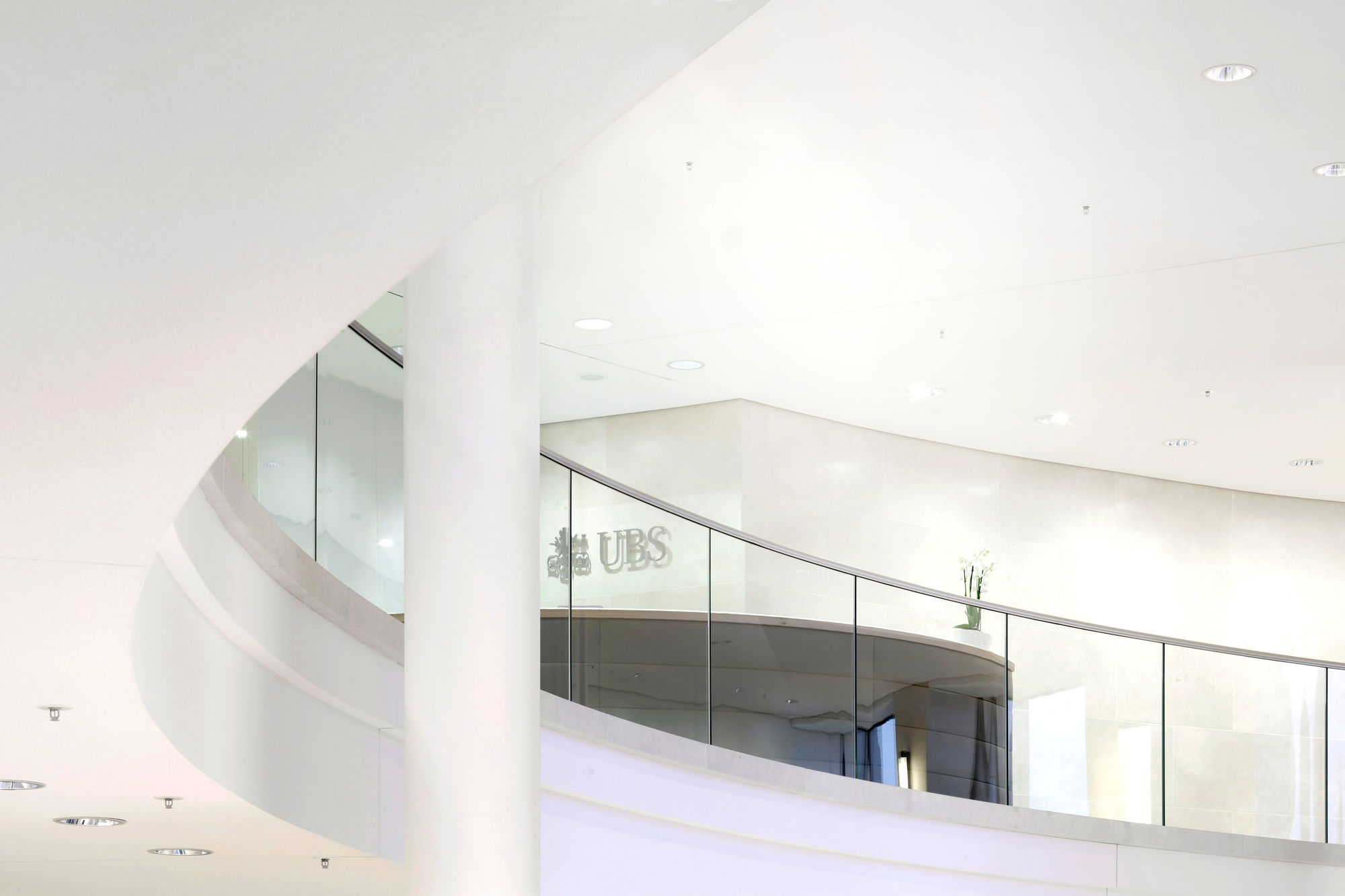 Interior of the UBS building at the Bockenheimer Landstra§e in Frankfurt, Germany